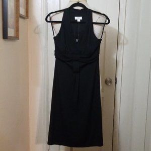 ANN TAYLOR LOFT black sleeveless v neck dress